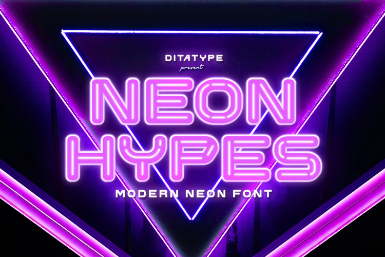 Neon Hypes Inline Font