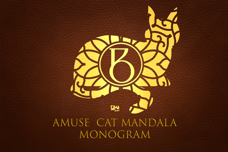 Preview of Amuse Cat Mandala Monogram Font