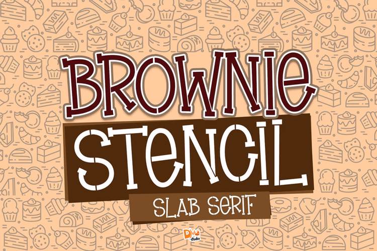 Brownie Stencil Font