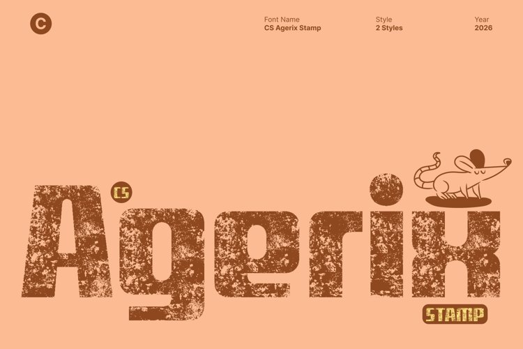 Preview of CS Agerix Stamp Font