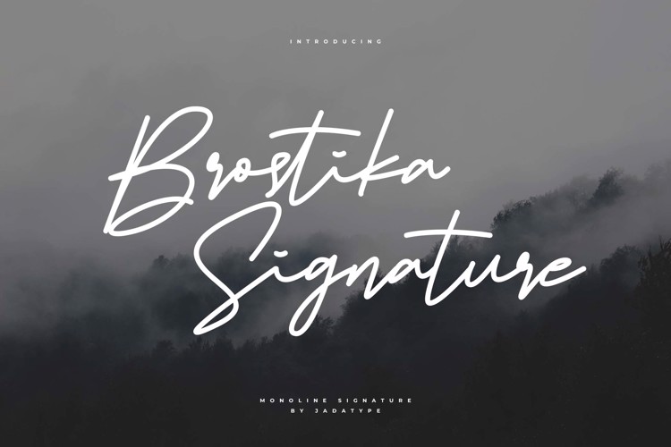 Preview of Brostika Signature Font