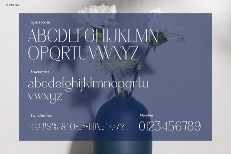 Preview of CERAGLOW Font