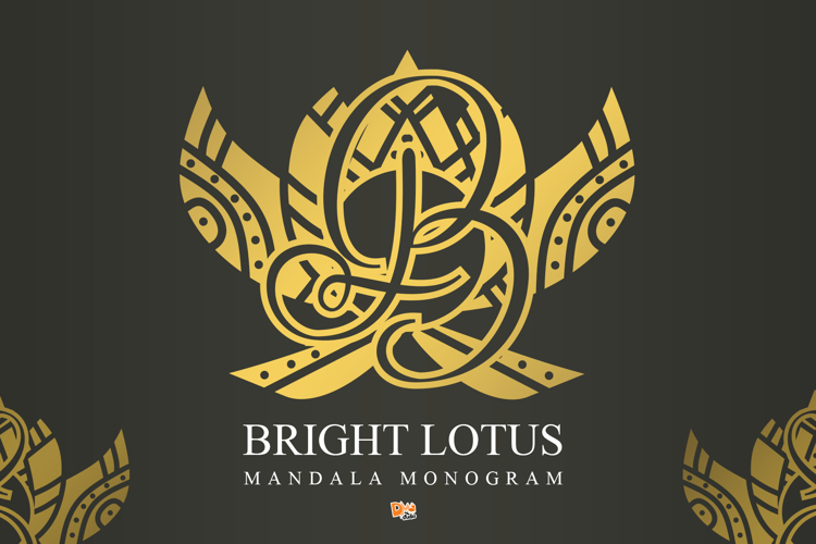 Bright Lotus Mandala Monogram Font