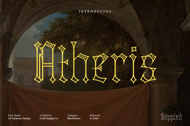 Preview of Atheris Stippled Font