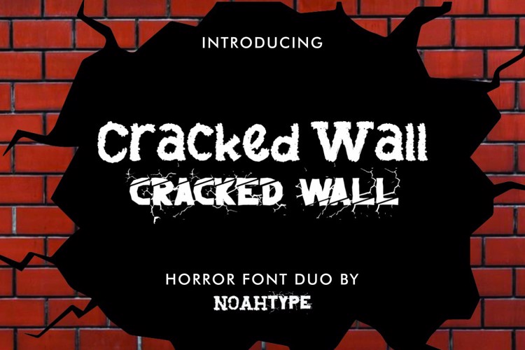 Cracked Wall Font