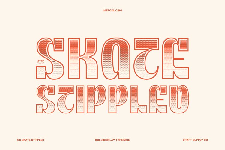 Preview of CS Skate Stippled Font