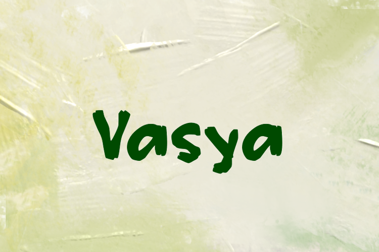 Preview of v Vasya Font