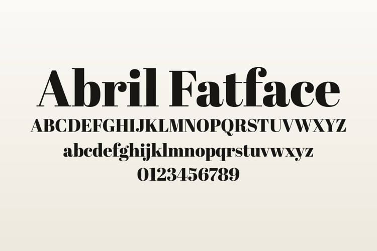 Preview of Abril Fatface Font