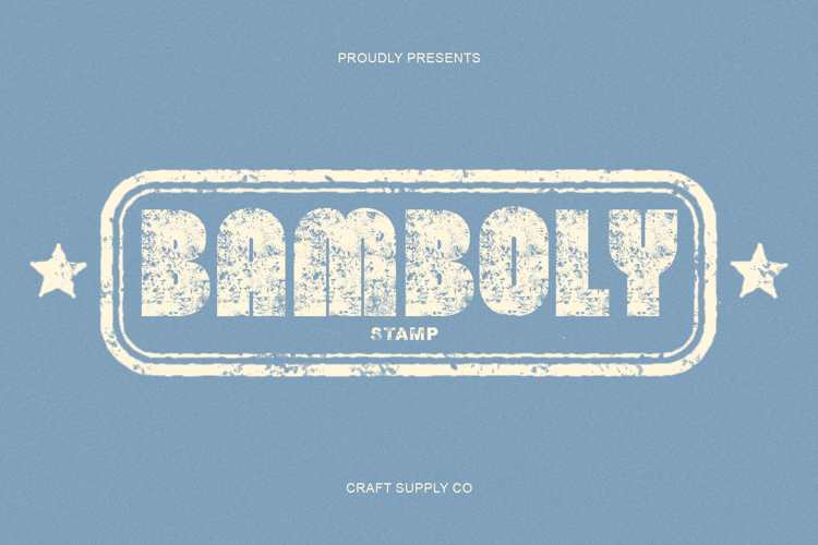 Preview of Bamboly Stamp Font