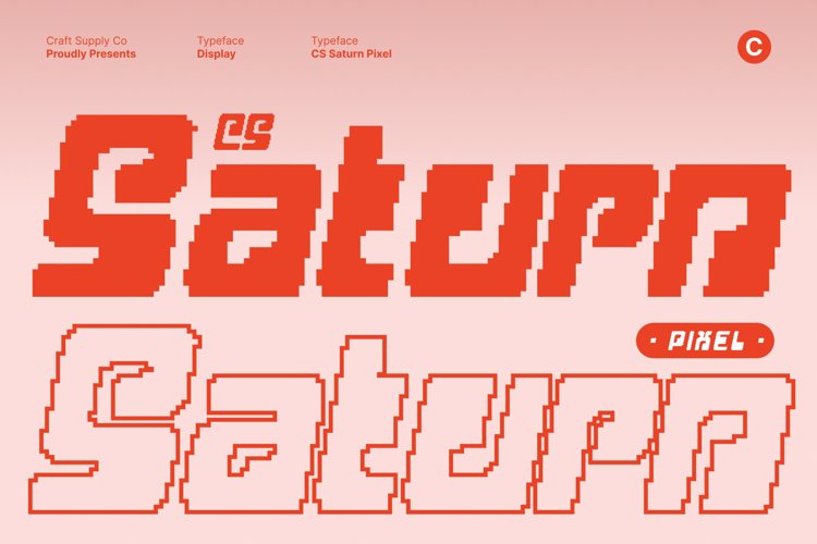 Preview of CS Saturn Pixel Font