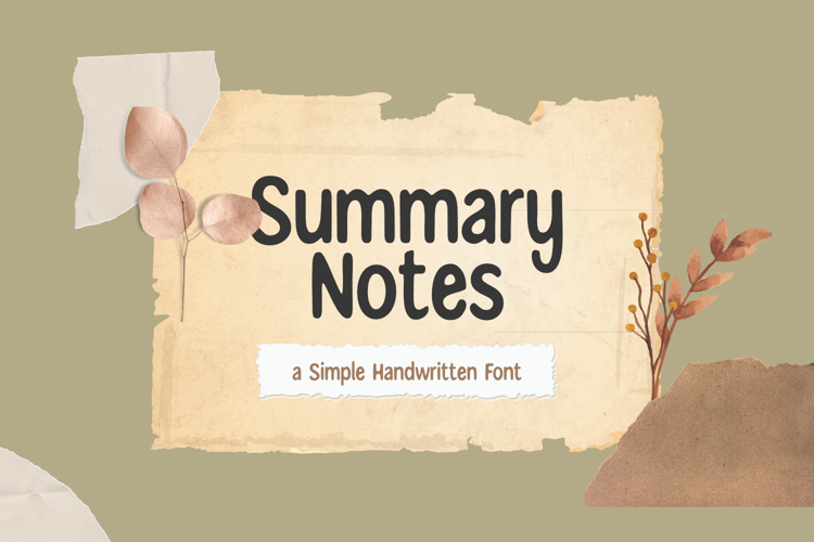 Summary Notes Font