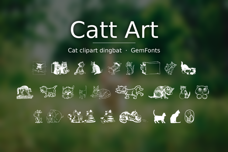 Preview of Catt Art Font