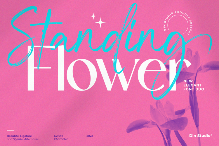 Standing Flower Script Font