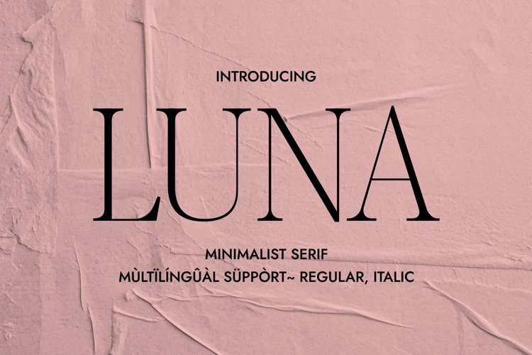 Preview of LUNA Font