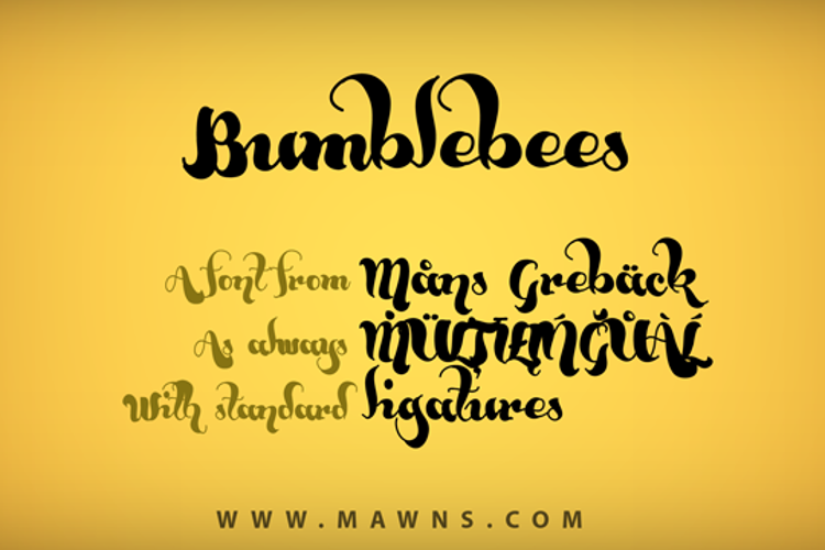 Bumblebees Demo Font