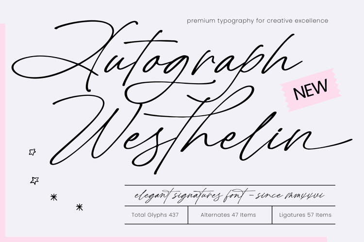 Preview of Autograph Westhelin Font