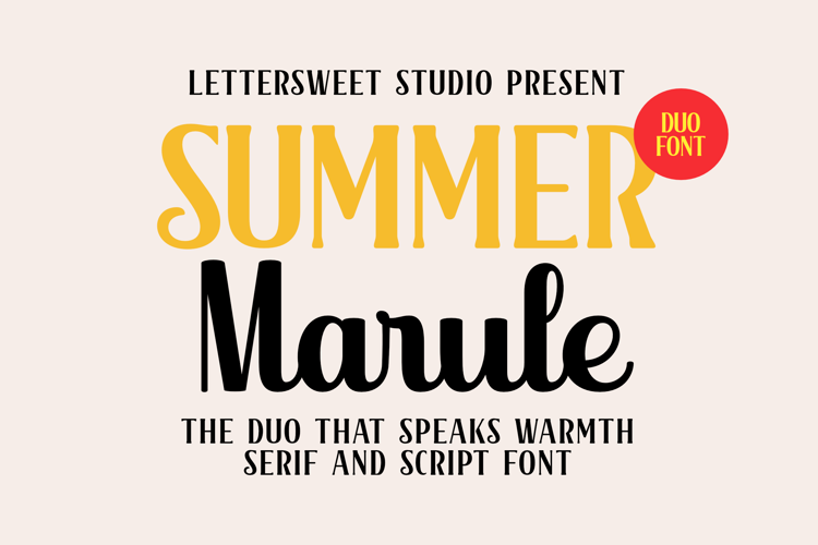 Preview of Summer Marule Font