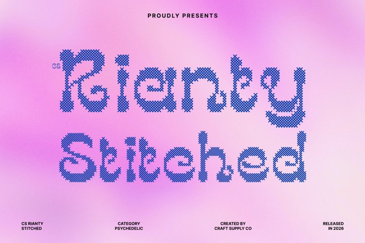 Preview of CS Rianty Stitched Font