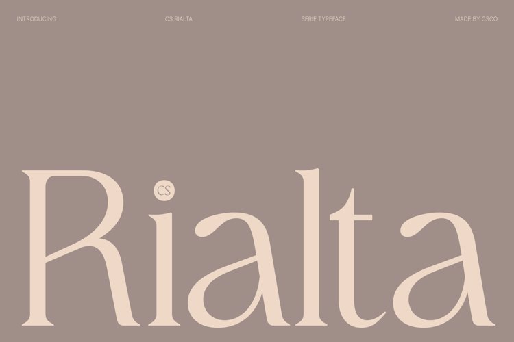 Preview of CS Rialta Font