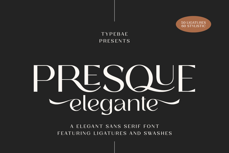Preview of Presque Elegante Font