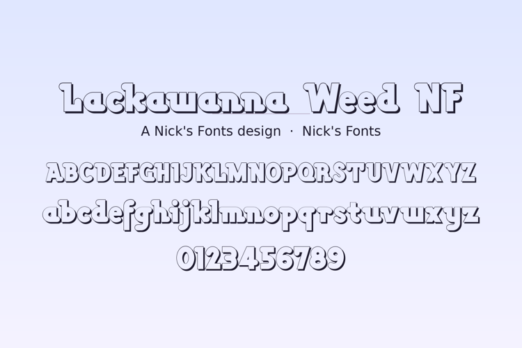 Preview of Lackawanna Weed NF Font