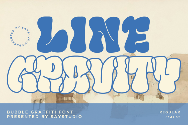 Preview of Line Gravity DEMO Font