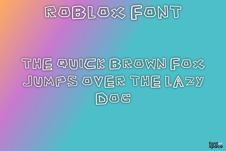Preview of 2016 Roblox Font