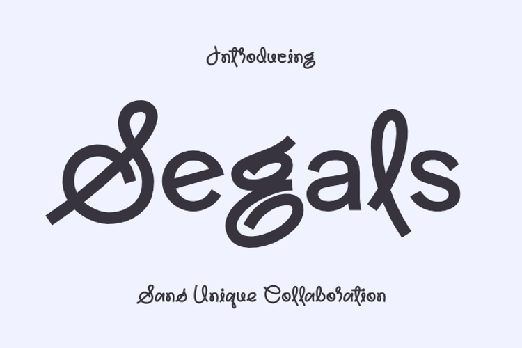 Preview of Segals Font