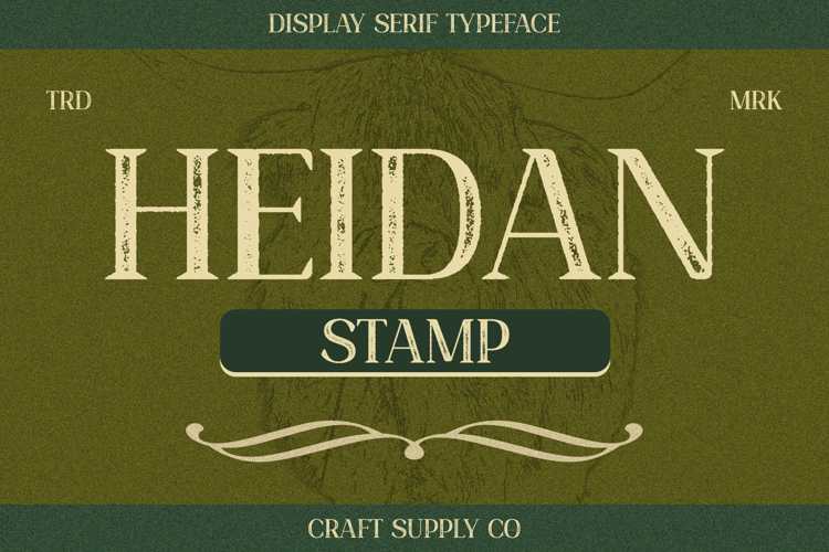 Heidan Stamp Font