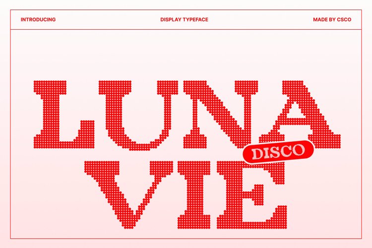 Preview of Lunavie Disco Font