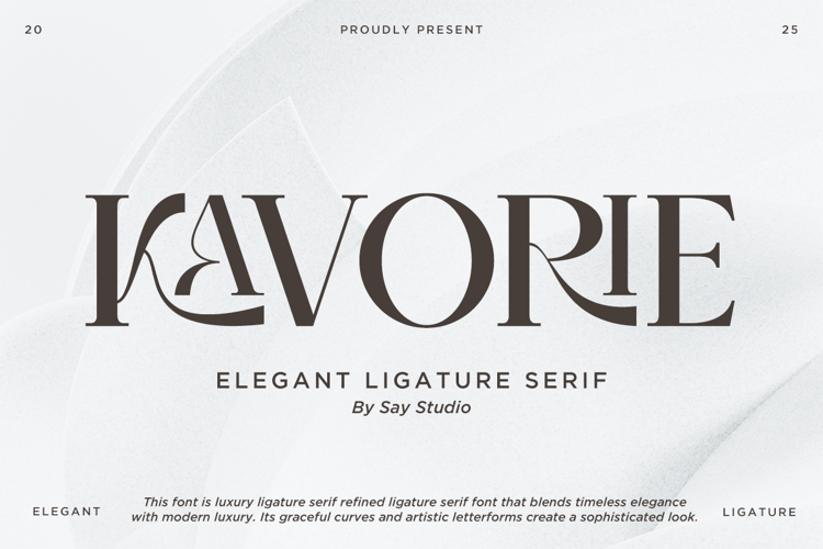 Preview of Kavorie DEMO Font
