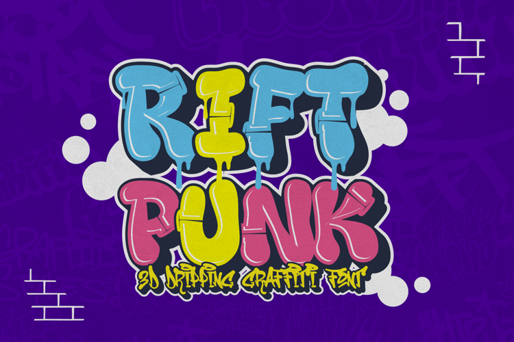Preview of Rift Punk Drip Font