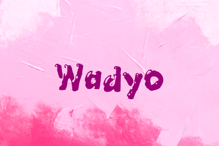 Preview of w Wadyo Font