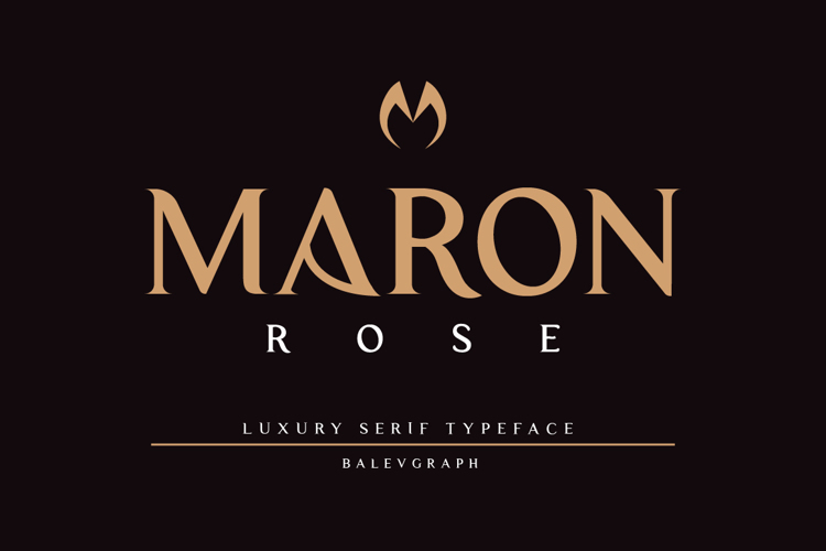 Maron Rose Luxury Sans Serif Font