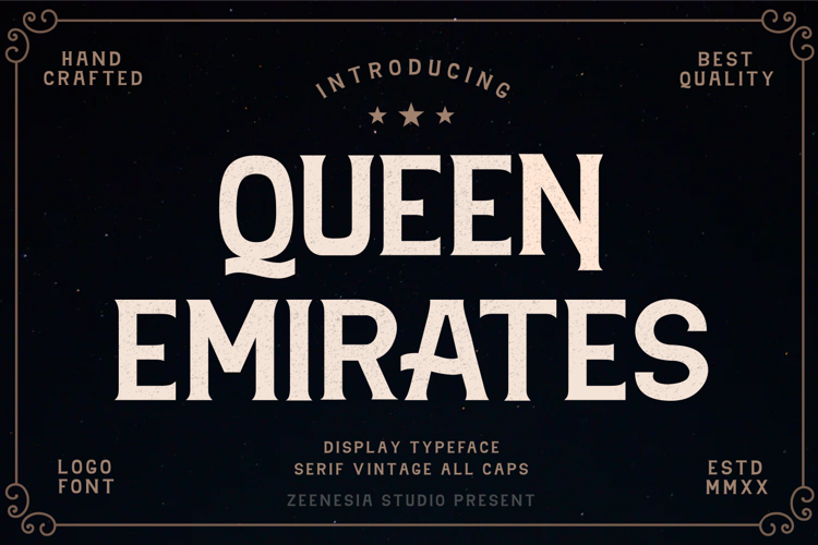 Queen Emirates Font