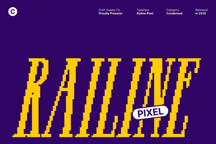 Preview of Railine Pixel Font