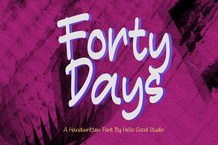 Preview of Forty Days Font