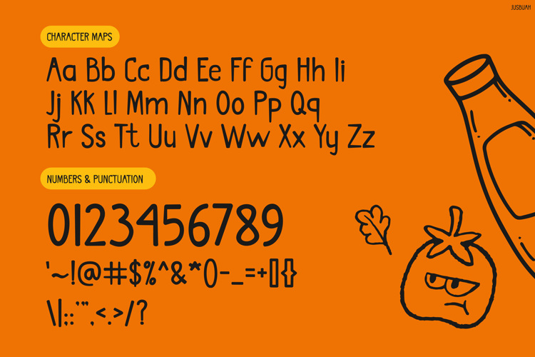 Preview of Jusbuah Font