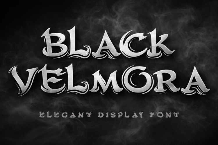 Preview of Black Velmora Font