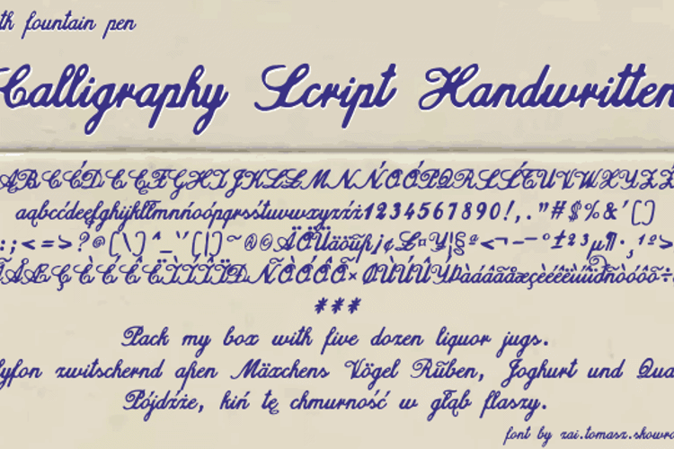 Calligraphy Script Handwritten Font