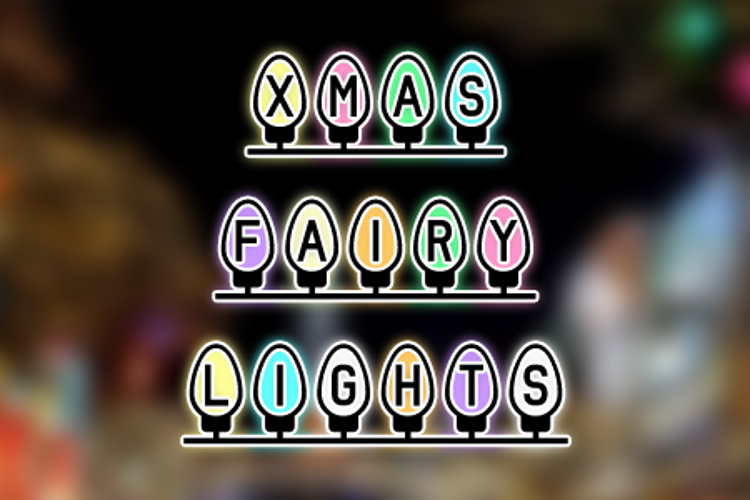Xmas Fairy Lights Font
