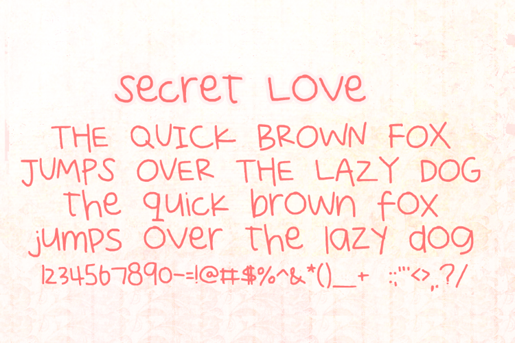 Secret Love Font