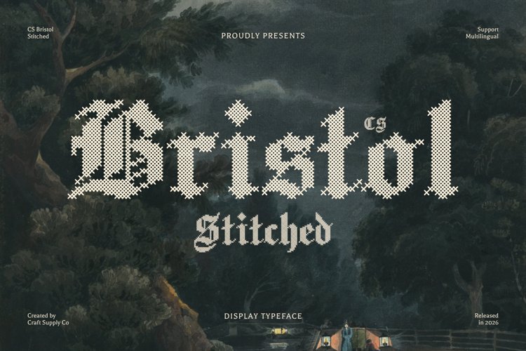 Preview of CS Bristol Stitched Font