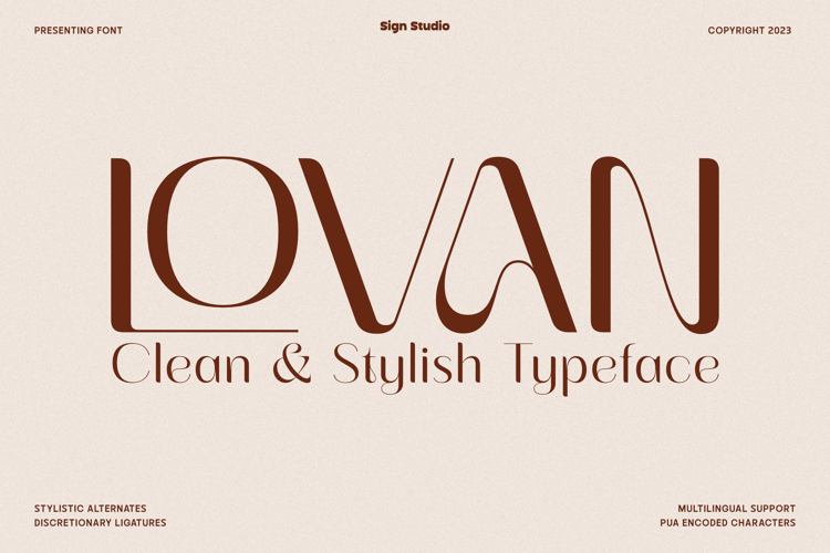 Preview of Lovan Font