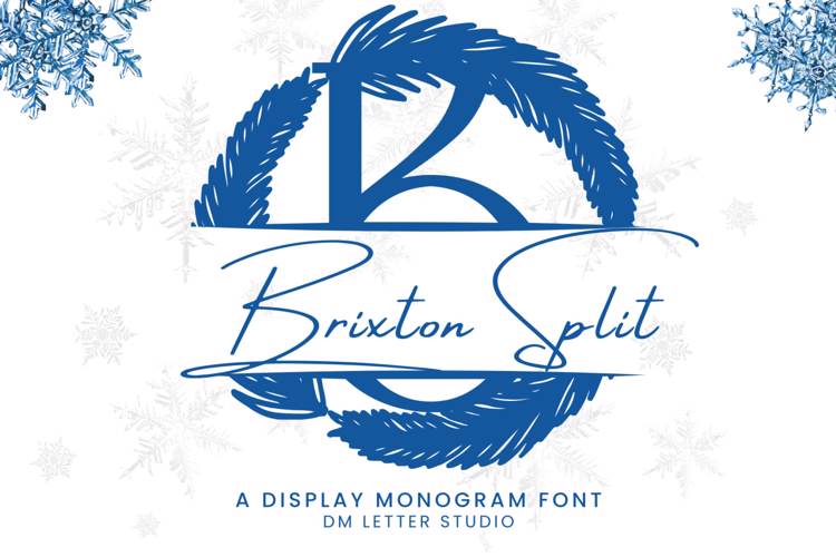 Preview of Brixton Split Monogram Font