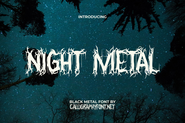 Preview of Night Metal Font