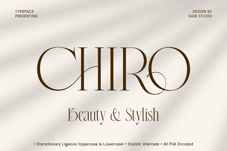 Preview of Chiro Font