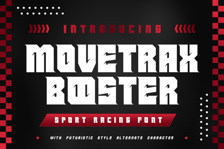Preview of Movetrax Booster Font