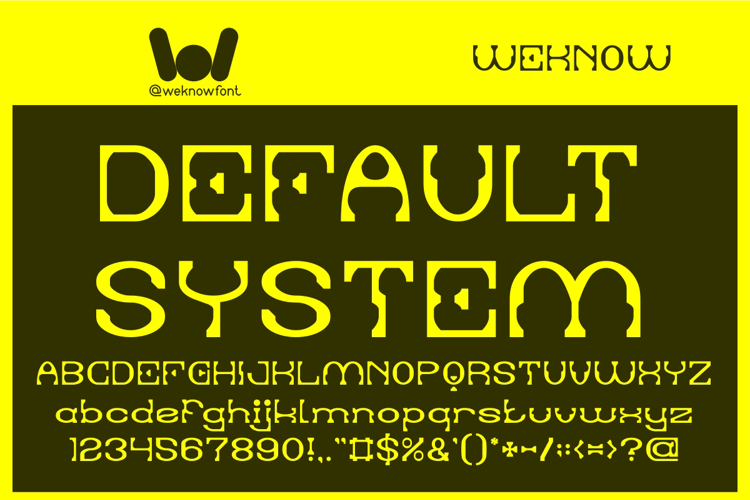DEFAULT SYSTEM Font