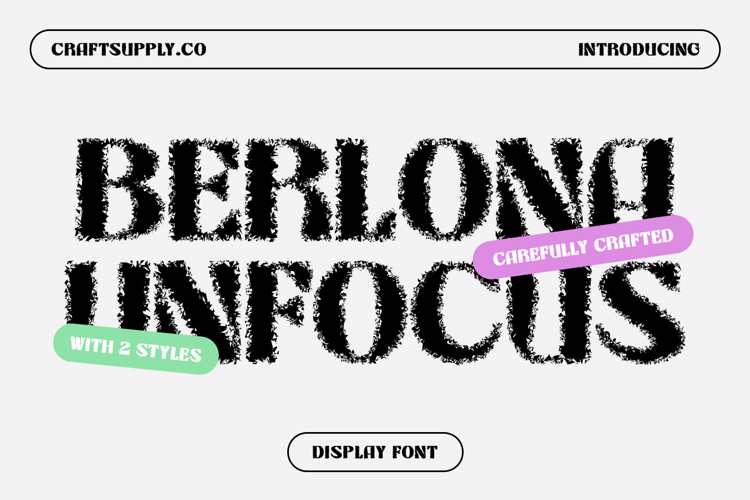 Preview of Berlona Unfocus Font